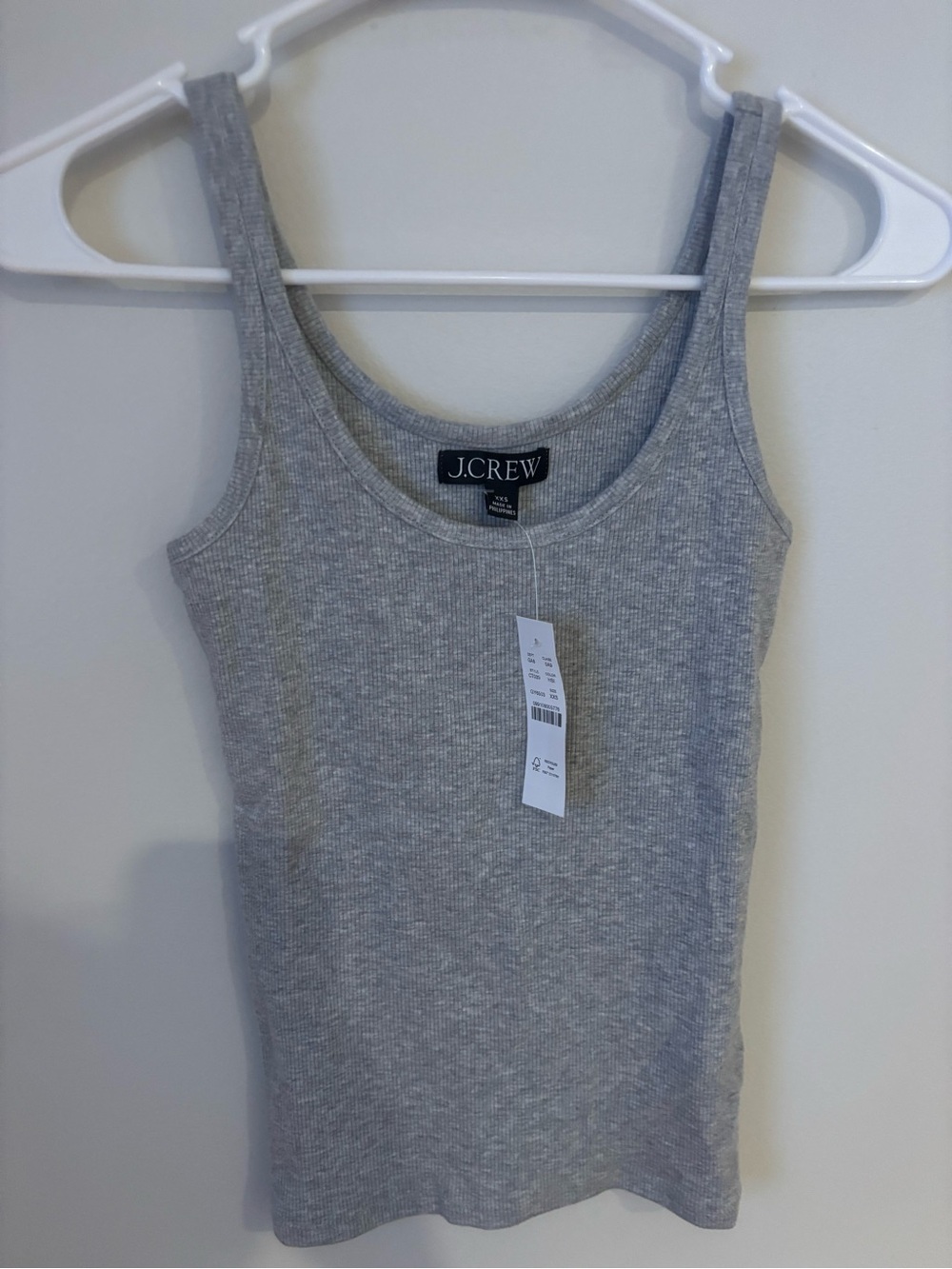 NWT J. Crew Light Gray Ribbed Tank Top